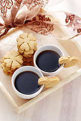 Image showing coffee with cookie