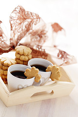 Image showing coffee with cookie