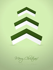 Image showing Green christmas card with abstract elements