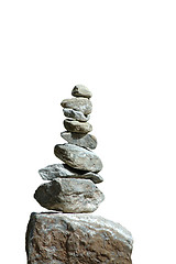 Image showing Stack of balanced stones