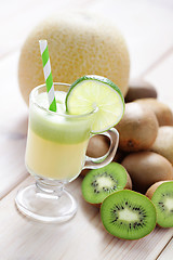 Image showing kiwi and melon juice