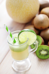 Image showing kiwi and melon juice