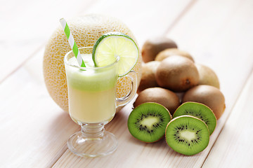 Image showing kiwi and melon juice