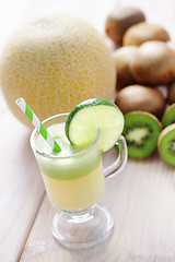 Image showing kiwi and melon juice