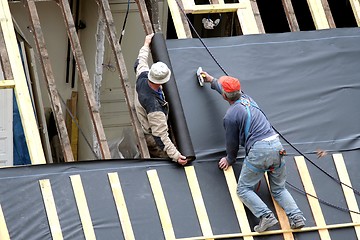 Image showing Carpenters at work