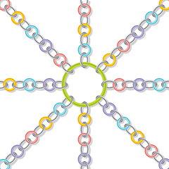 Image showing Color rings bound together