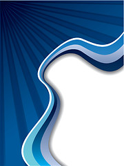 Image showing Abstract Blue waves 