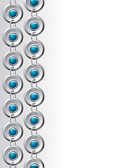 Image showing Abstract background with blue buttons 