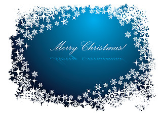 Image showing Blue christmas card 