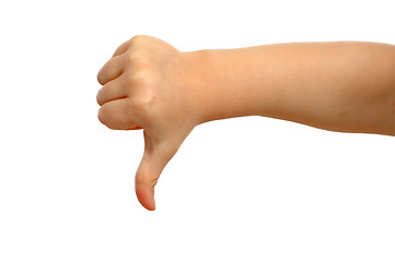 Image showing Thumb down