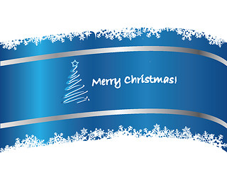 Image showing Blue Christmas card 2 