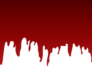 Image showing Red paint leaking