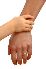 Image showing Young and old hands