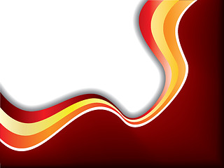 Image showing Abstract orange waves 