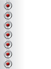 Image showing Abstract background with red buttons 