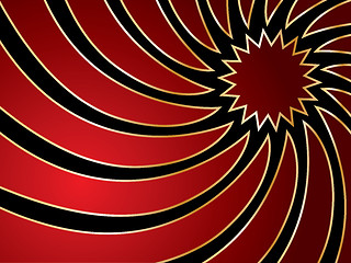 Image showing Swirl in red & gold 