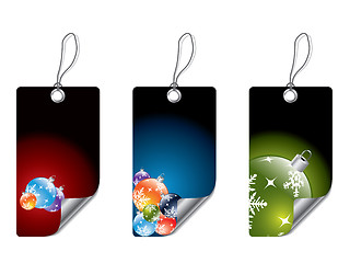 Image showing Christmas dark labels 