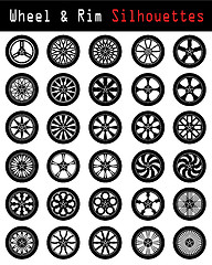 Image showing Wheel & Rim silhouettes
