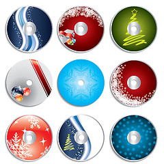 Image showing Christmas cd&dvd labels 