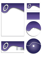 Image showing Purple business set 