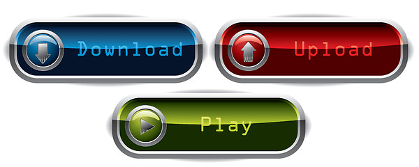 Image showing Upload, Download & Play wide buttons 