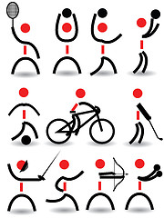 Image showing Sport silhouettes