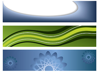 Image showing Various textured banners 