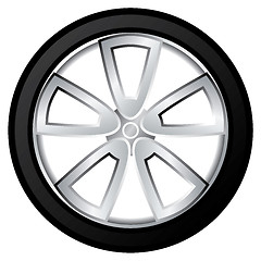 Image showing Metallic vector wheel 