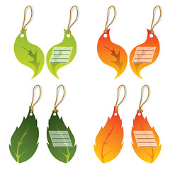 Image showing Colored leaf labels 