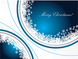 Image showing Blue christmas card 