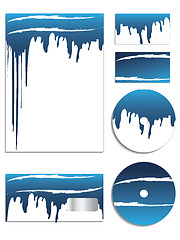 Image showing Blue company vector set 