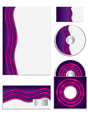 Image showing Pink wave company vector set 