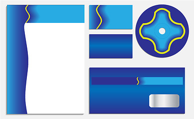 Image showing Blue company vector set