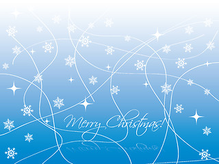 Image showing Blue christmas card