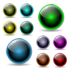 Image showing Shiny buttons reflect light 