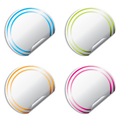 Image showing Blank color stickers 