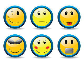 Image showing Set of smileys 2 