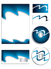 Image showing Cool blue company vector set 