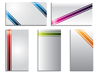 Image showing Color stripped business cards