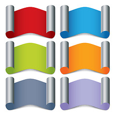 Image showing Folded color labels 
