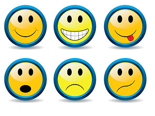 Image showing Set of smileys 