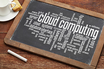 Image showing cloud computing on blackboard