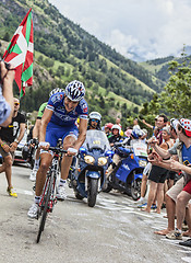 Image showing Arnold Jeannesson Climbing Alpe D'Huez