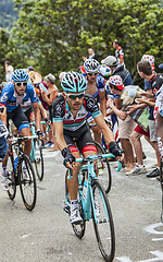 Image showing Maxime Monfort Climbing Alpe D'Huez