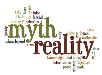 Image showing myth and reality word cloud