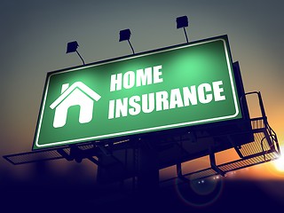 Image showing Home Insurance on Green Billboard.