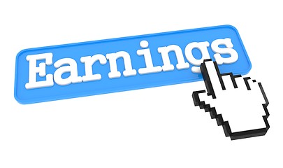 Image showing Earnings Button with Hand Cursor.