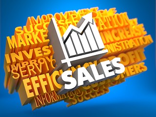 Image showing Sales Growth. Wordcloud Concept.