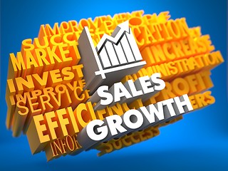 Image showing Sales Growth. Wordcloud Concept.