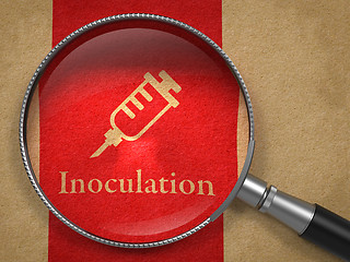 Image showing Inoculation Concept: Magnifying Glass